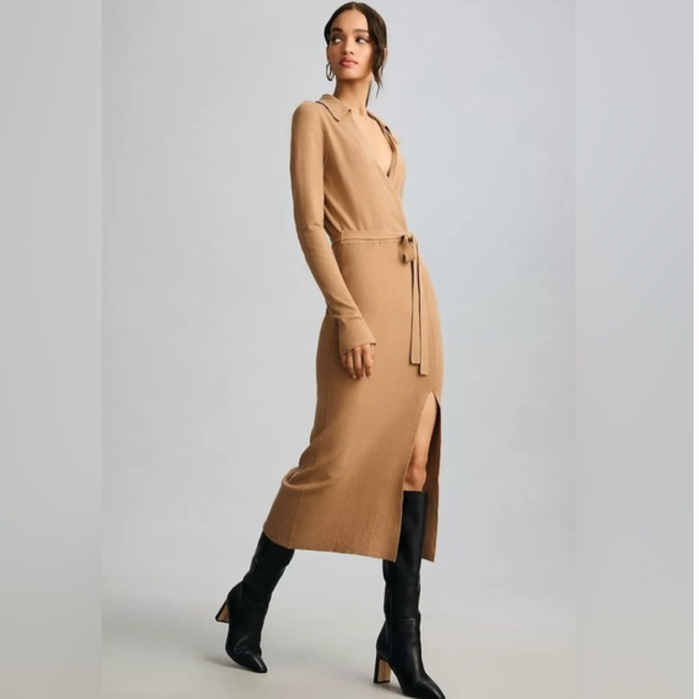 PAIGE Carmen Sweater Dress Color Deep Camel 🐪 Size XS